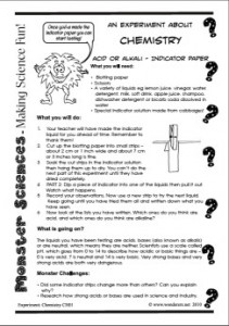 Chemistry Science Experiment - Acid and Alkali indicator