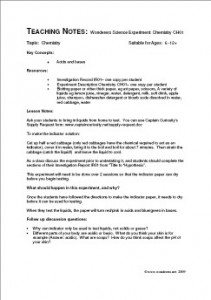 Chemistry Science Experiment - Acid and Alkali indicator