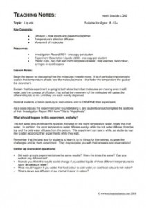 Liquids Science Experiment - Molecule Movement