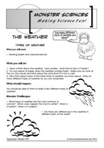 Weather Science Experiment - Types of weather