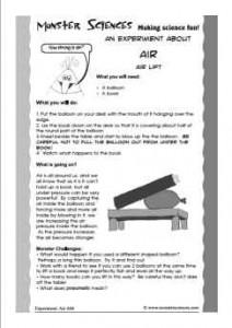 Air Science Experiment:  Air Lift 