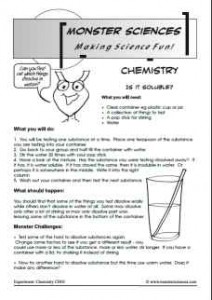 Chemistry Science Experiment:  Is it soluble?