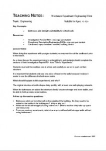 Engineering Science Experiment:  How do buttresses work?
