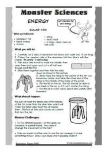 Energy Science Experiment: Solar Fan