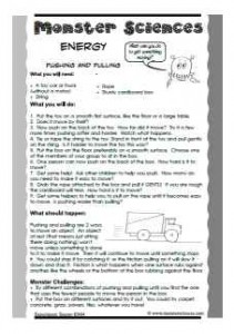 Energy Science Experiment:  Push and Pull