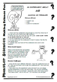 Air Science Experiment: Amazing air pressure