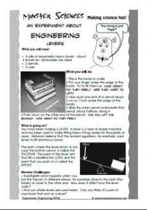 Engineering Science Experiment:  Levers