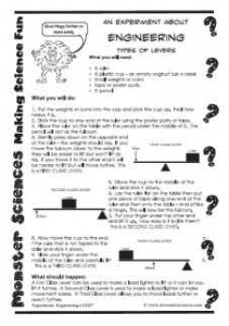 Engineering Science Experiment:  Types of levers