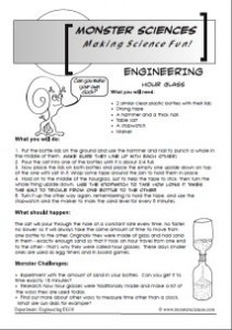 Engineering Science Experiment:  Make an hour glass