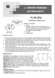 Forces Science Experiment - pendulums