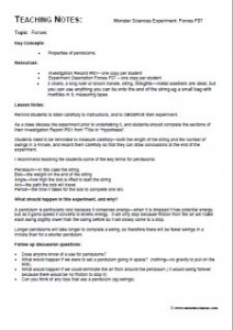 Forces Science Experiment - pendulums