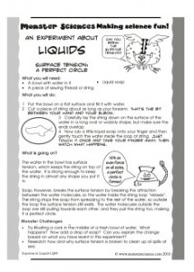 Liquids Science Experiment: Silly String - Surface Tension