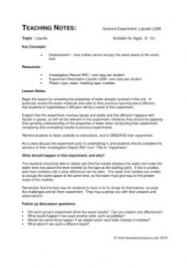 Liquids Science Experiment:  Displacement