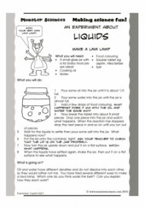 How do you make a science experiment on density using liquids?