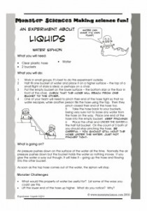 Liquids Science Experiment:  Water Siphon