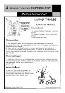 living Things Science Experiment:  Plant or animal?