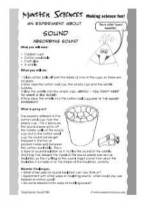 Sound Science Experiment:  Absorbing sound