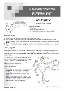 Weather Science Experiment:  Make lightning