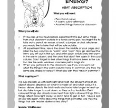 Energy Science Experiment - Heat Absorption